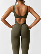 Women's Sleeveless Cutout Flare Leg Jumpsuit