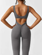 Women's Sleeveless Cutout Flare Leg Jumpsuit