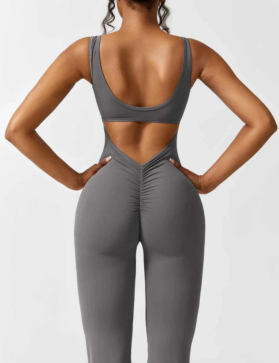 Women's Sleeveless Cutout Flare Leg Jumpsuit