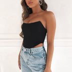 Women's strapless bodysuit with sweetheart neckline, front view