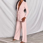 Wide leg trouser detail showing drape and length