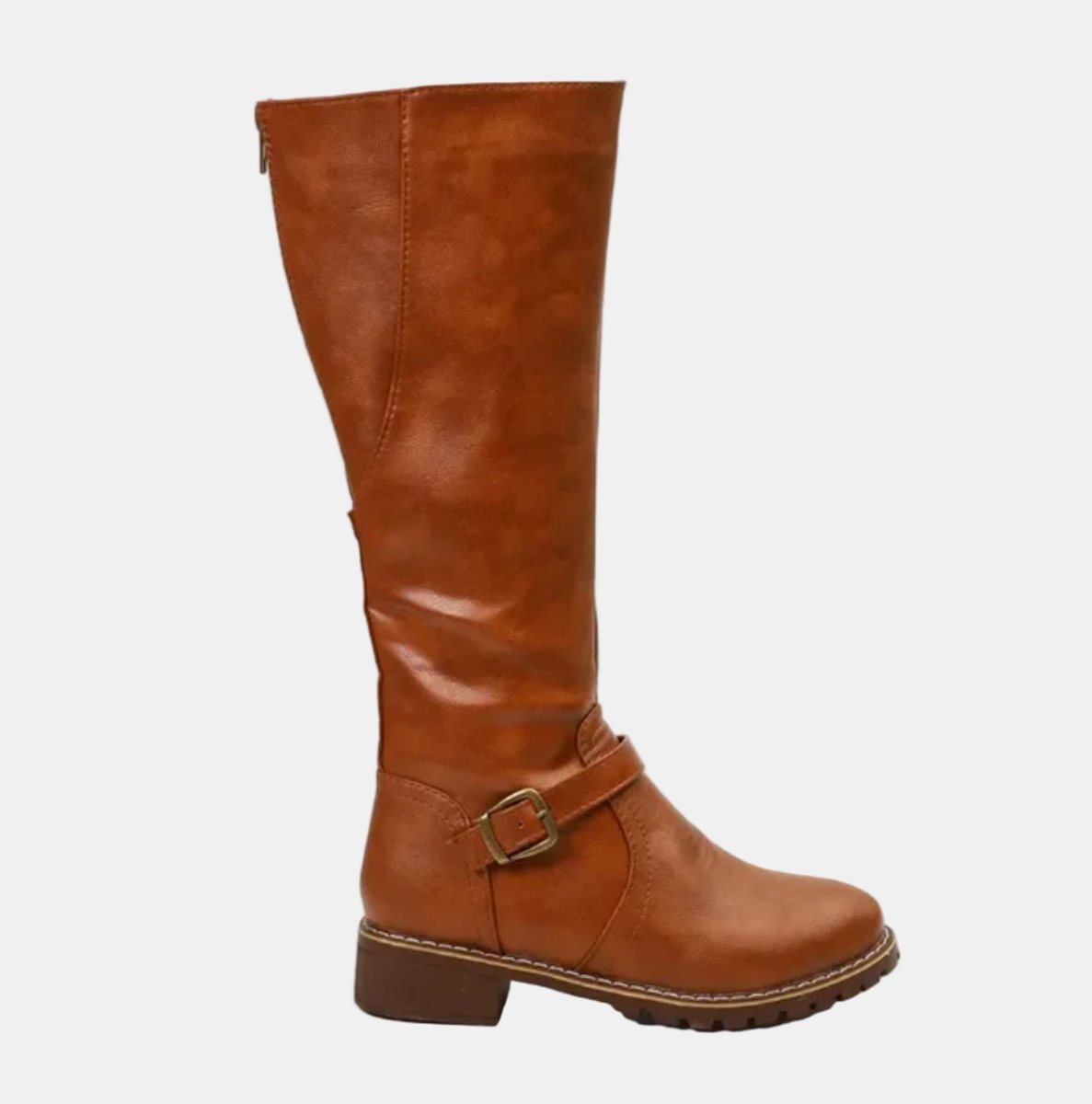 Bottes cavalières hautes à boucle pour femme
