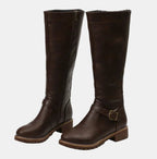 Bottes cavalières hautes à boucle pour femme – vue 4