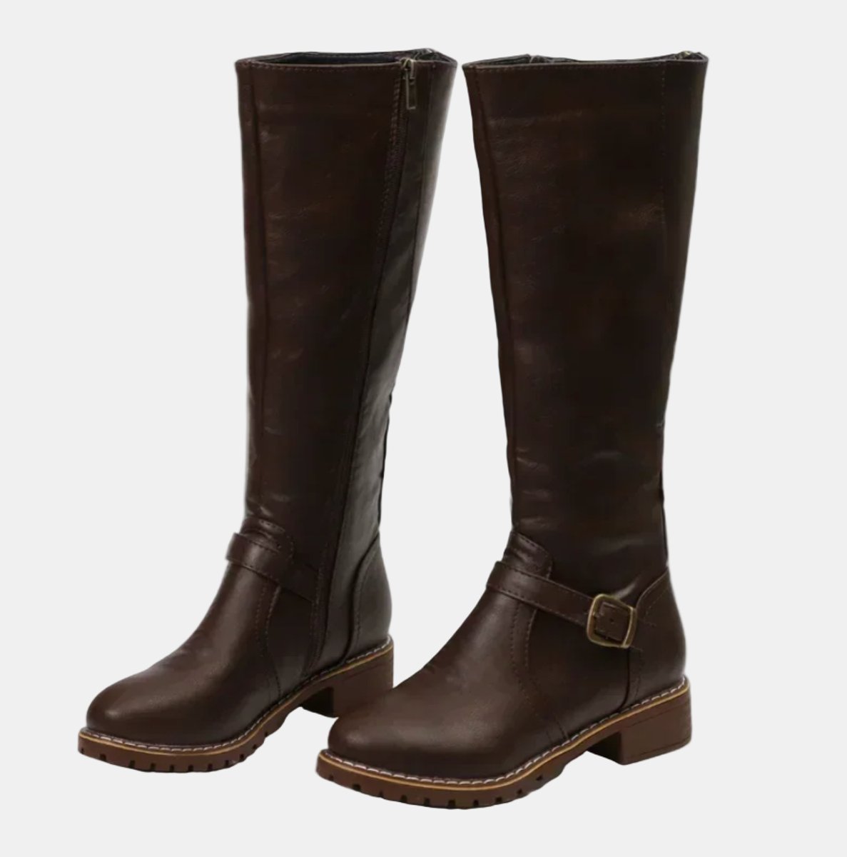 Bottes cavalières hautes à boucle pour femme – vue 4