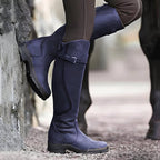 Bottes hautes imperméables boucle équitation violet pour femme