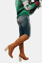 Bottes hautes stretch talon bloc pour femme – vue 2