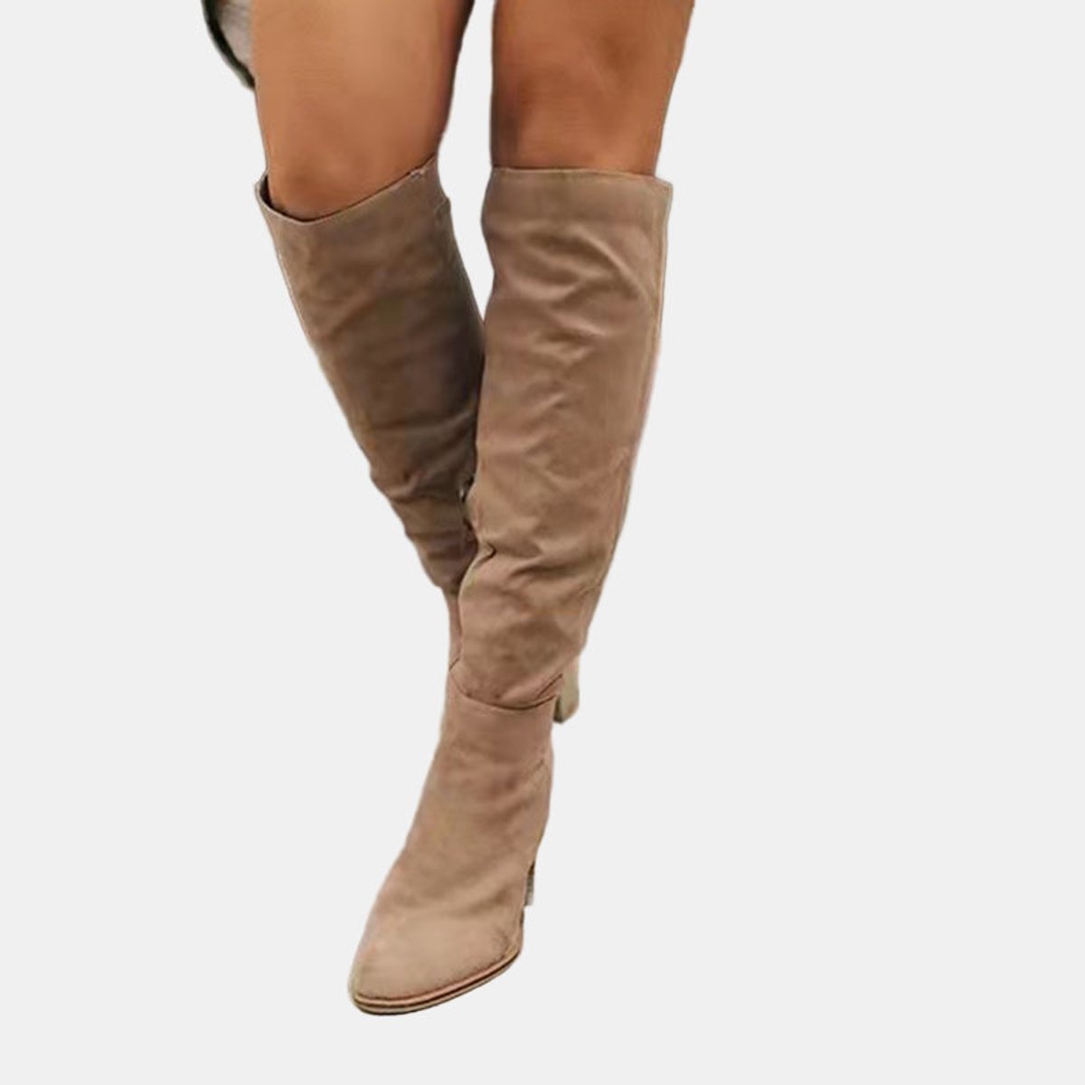 Bottes hautes stretch talon bloc pour femme – vue 3