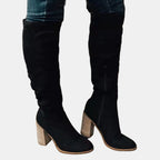 Bottes hautes stretch talon bloc pour femme – vue 4