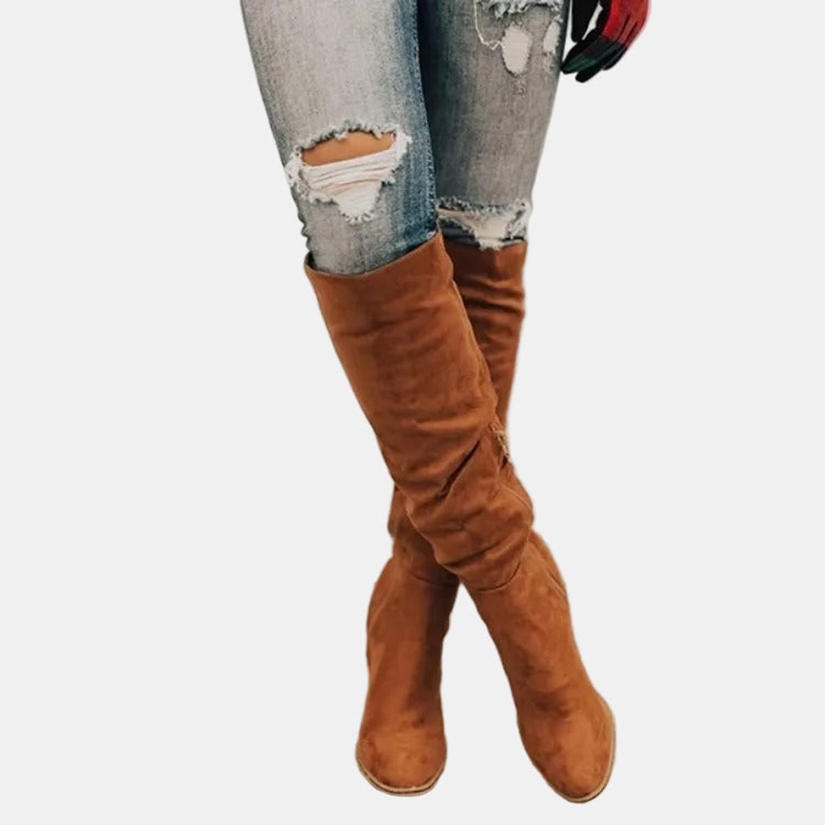 Bottes hautes stretch talon bloc pour femme – vue 5