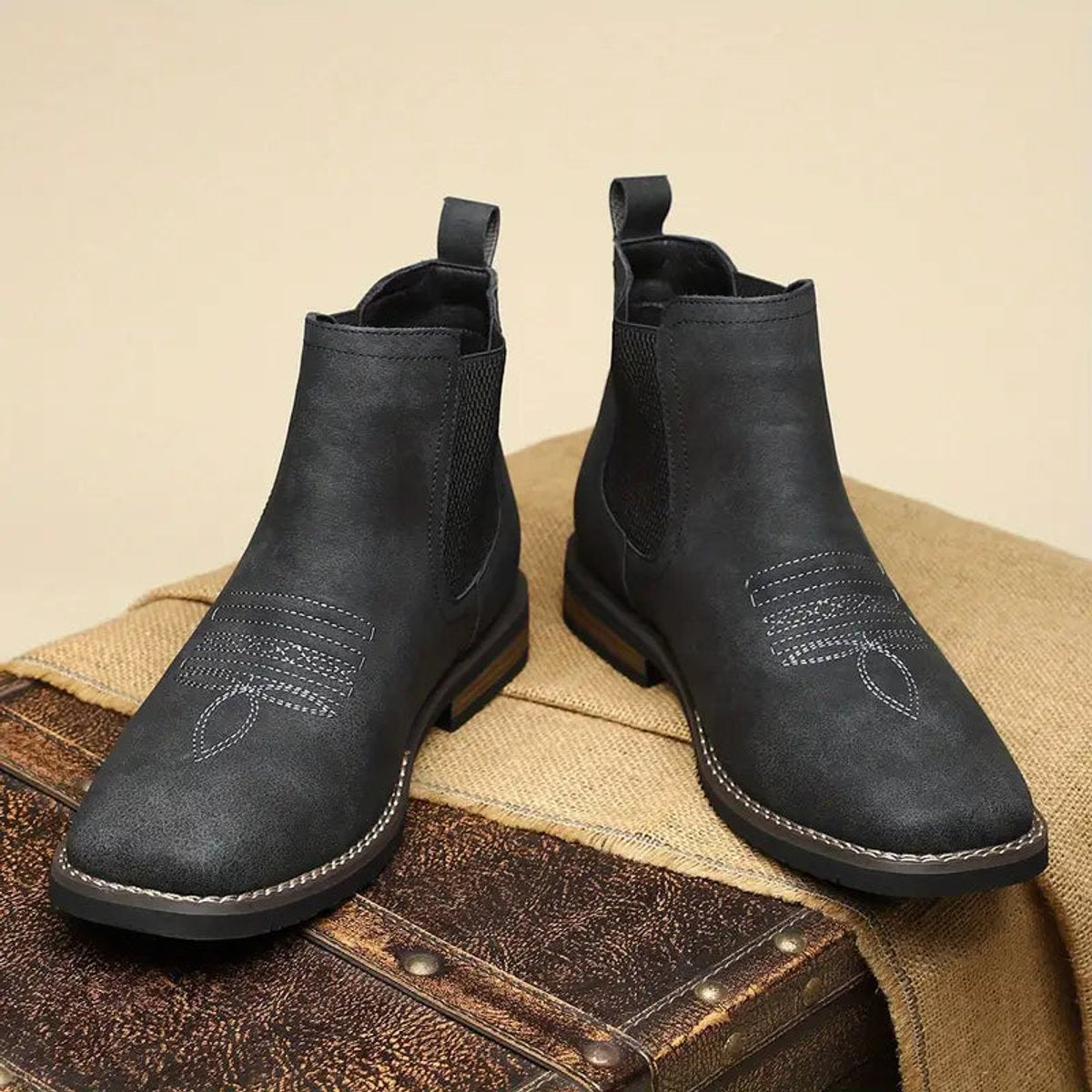 Bottines chelsea à élastiques latéraux pour homme – vue 11