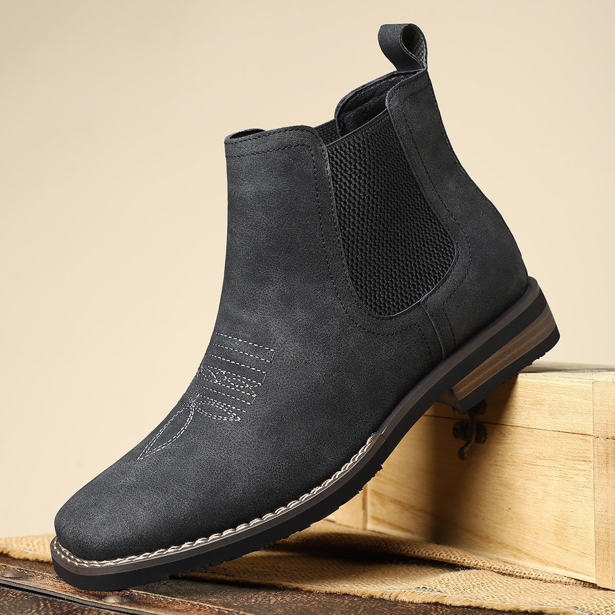 Bottines chelsea à élastiques latéraux pour homme – vue 5