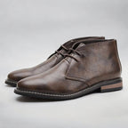 Bottines chukka à lacets montantes marron foncé pour homme