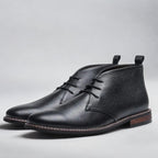 Bottines chukka à lacets montantes noir pour homme