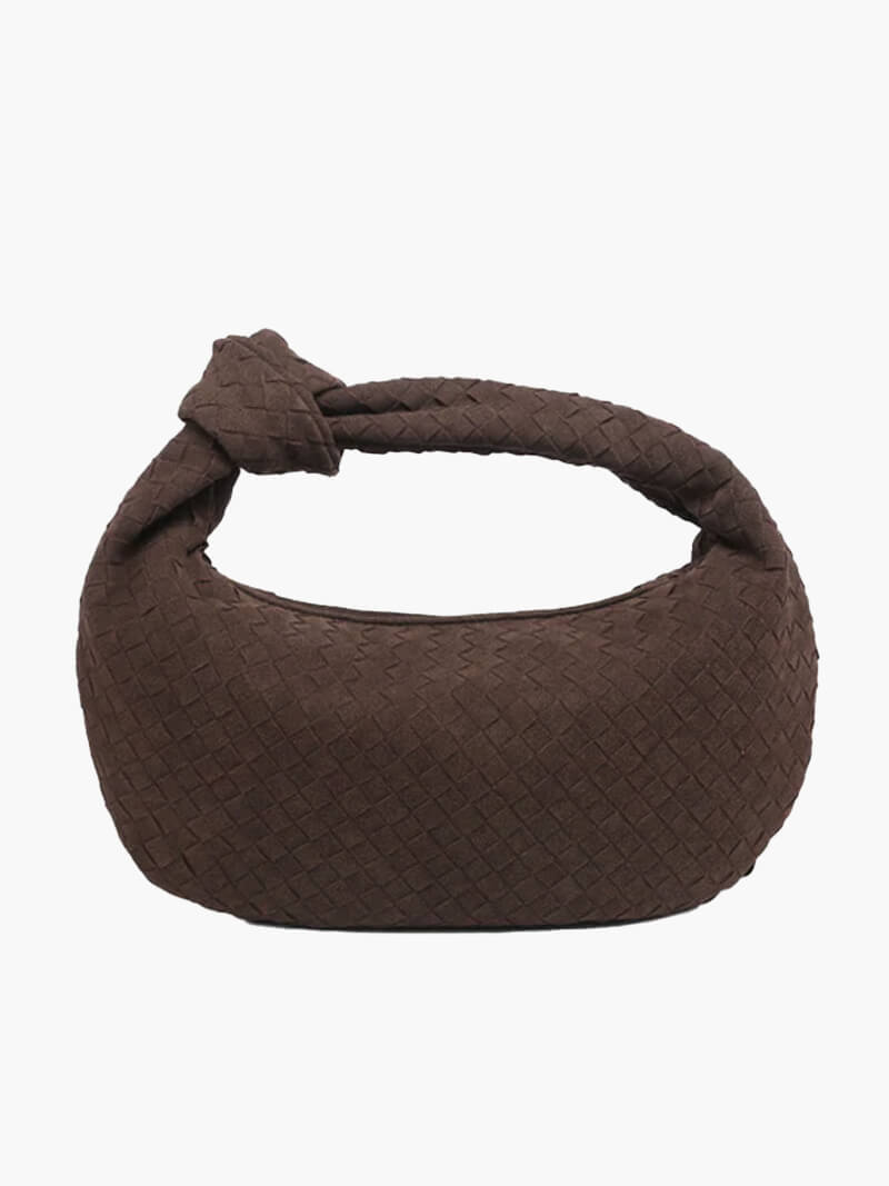 Woven bag interior pocket detail