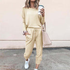 Ensemble deux pièces coupe décontractée avec haut ample jaune pour femme