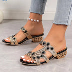 Back view of sandal showing sculpted heel and strap design