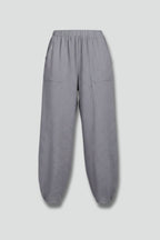 Grey Relaxed Fit Jogger Trousers with Elasticated Waist for Women