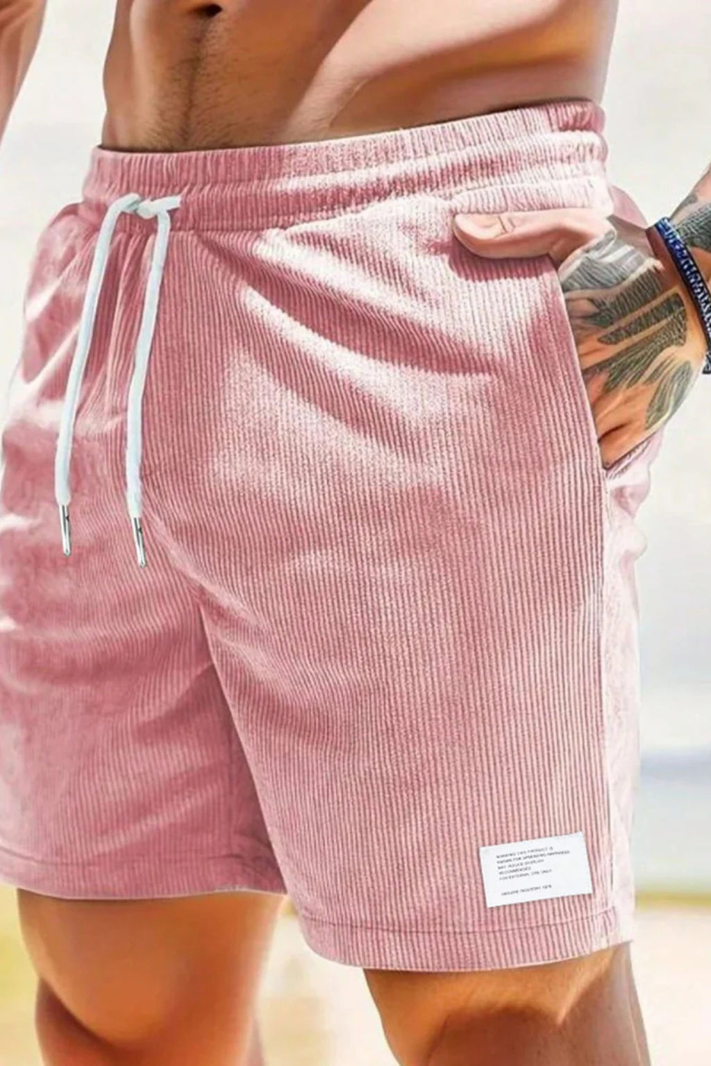 Detail shot of waistband elastication and seams