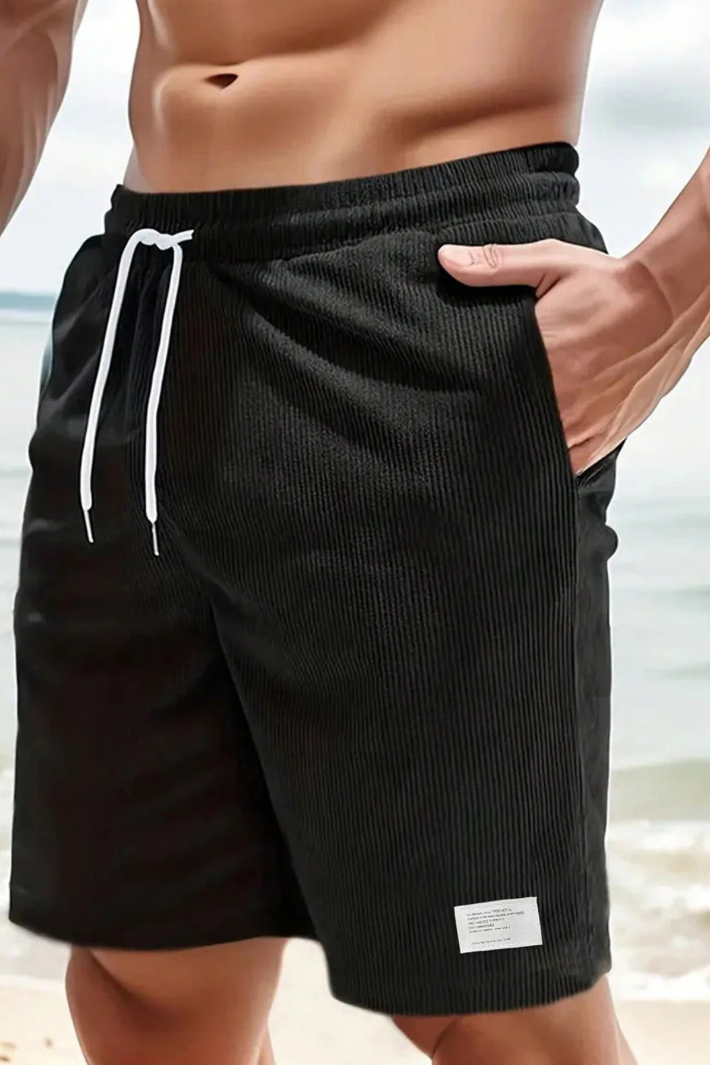 Detail of soft textured corduroy fabric