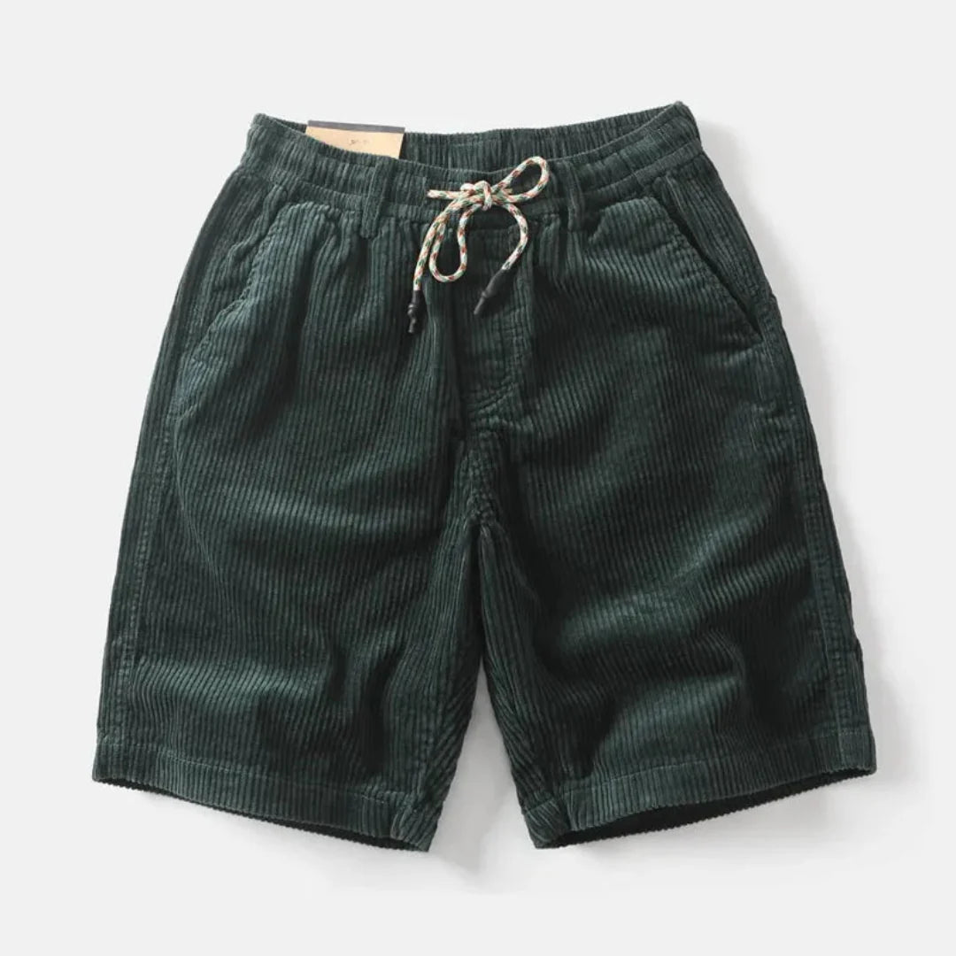 Side angle showing relaxed fit and knee-length hem