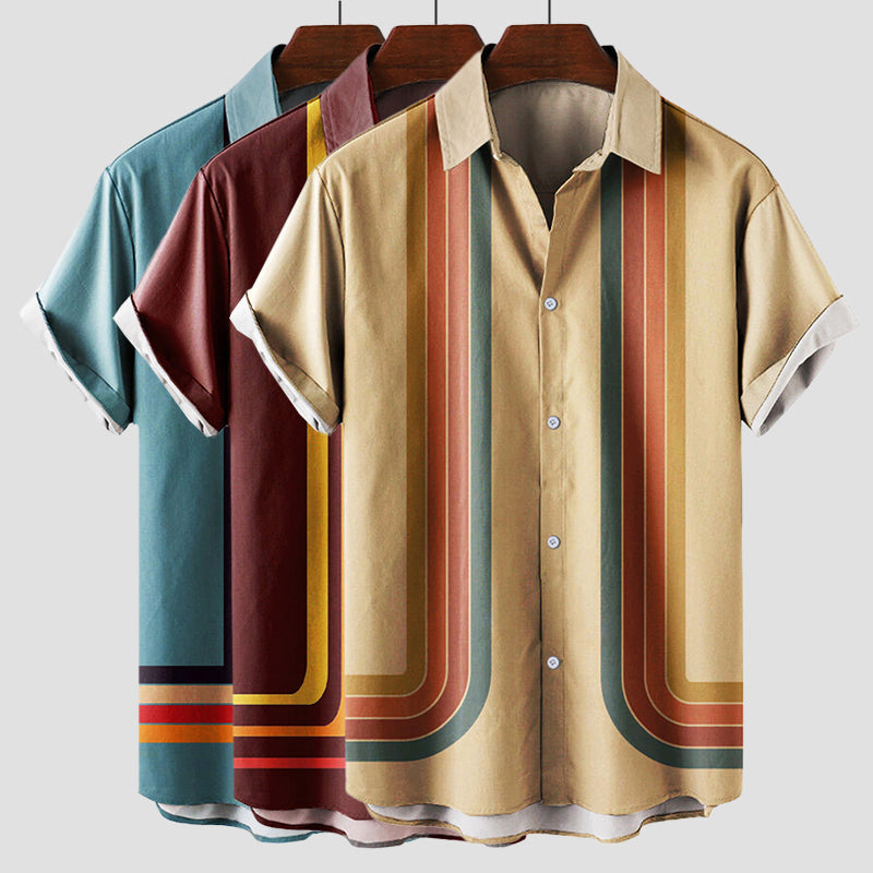 Folded shirt showing collar and sleeve details