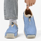 Men's Suede Square Toe Drawstring Loafers