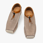 Men's Suede Square Toe Drawstring Loafers