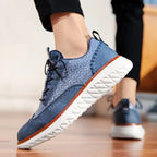 Men's Leather Woven Lace Up Trainers