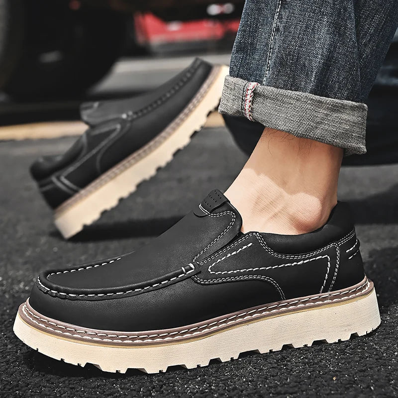 Men's Leather Slip On Loafers