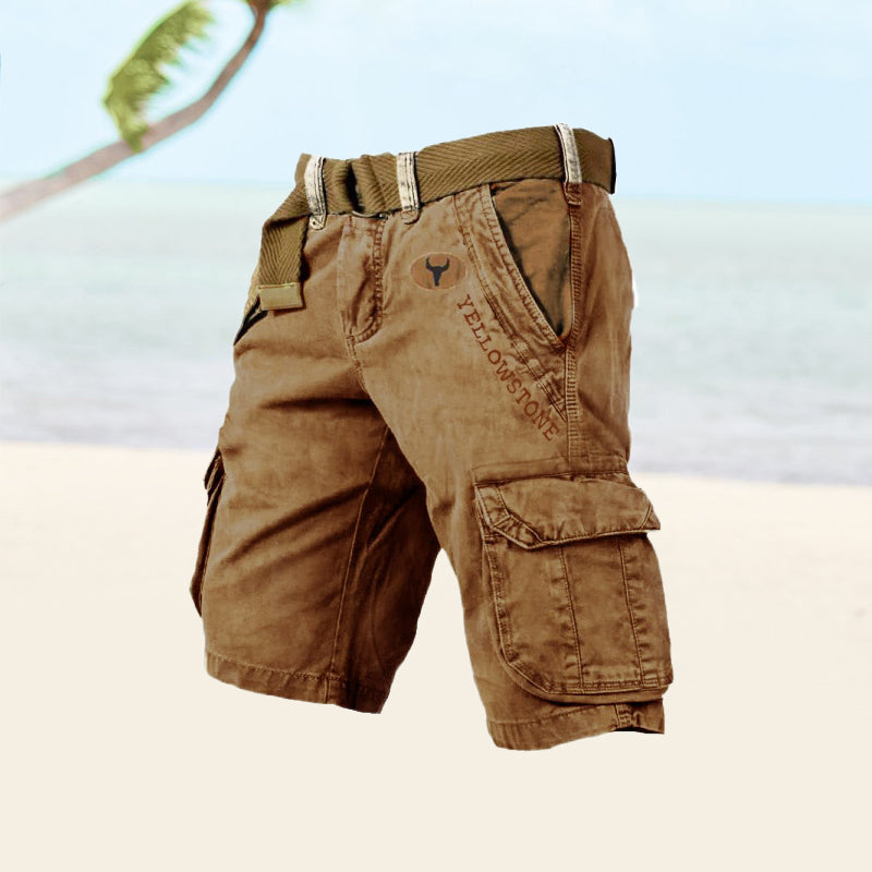 Detail shot of cargo pocket on shorts leg