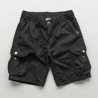 Side angle of cargo shorts highlighting relaxed fit silhouette