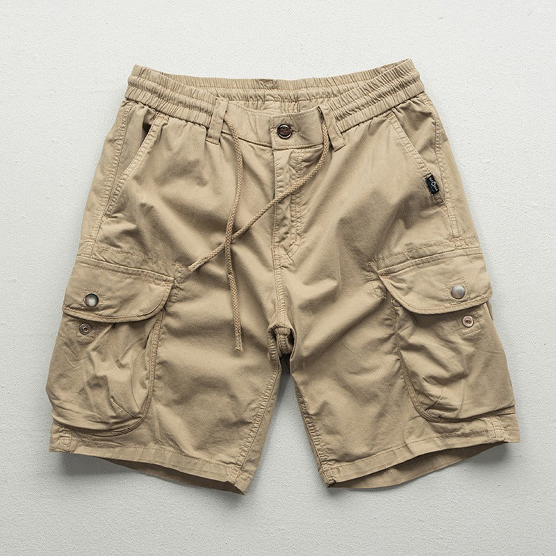 Close-up detail of cargo pocket and utility pocket design