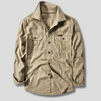 Men's canvas utility shirt with dual chest pockets, front view