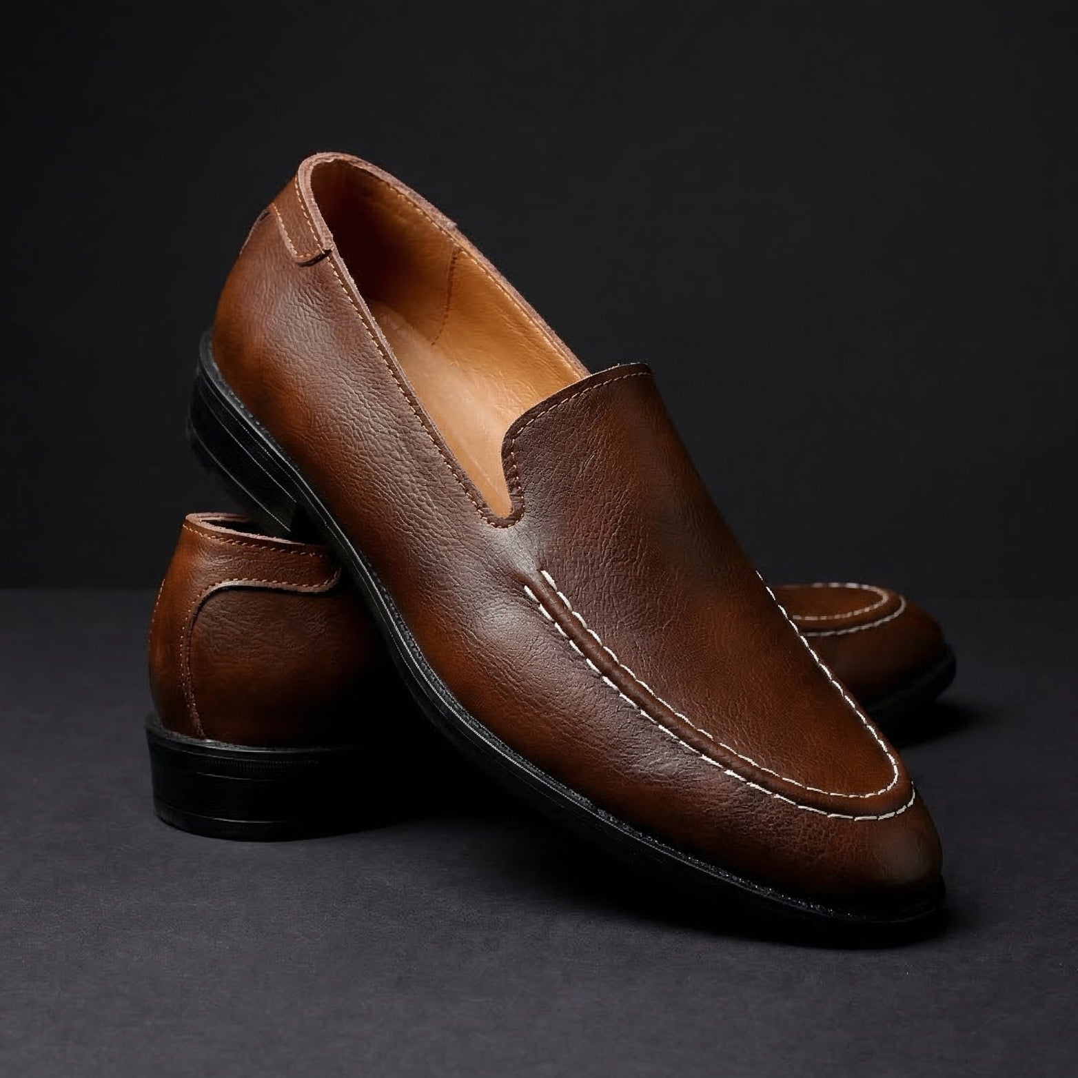 Men's Leather Slip On Loafers