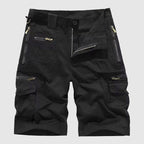 Rear view of cargo shorts showing back pockets and overall silhouette