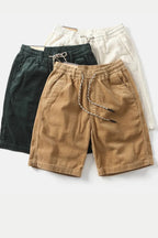 Full-length shot of corduroy shorts, relaxed fit
