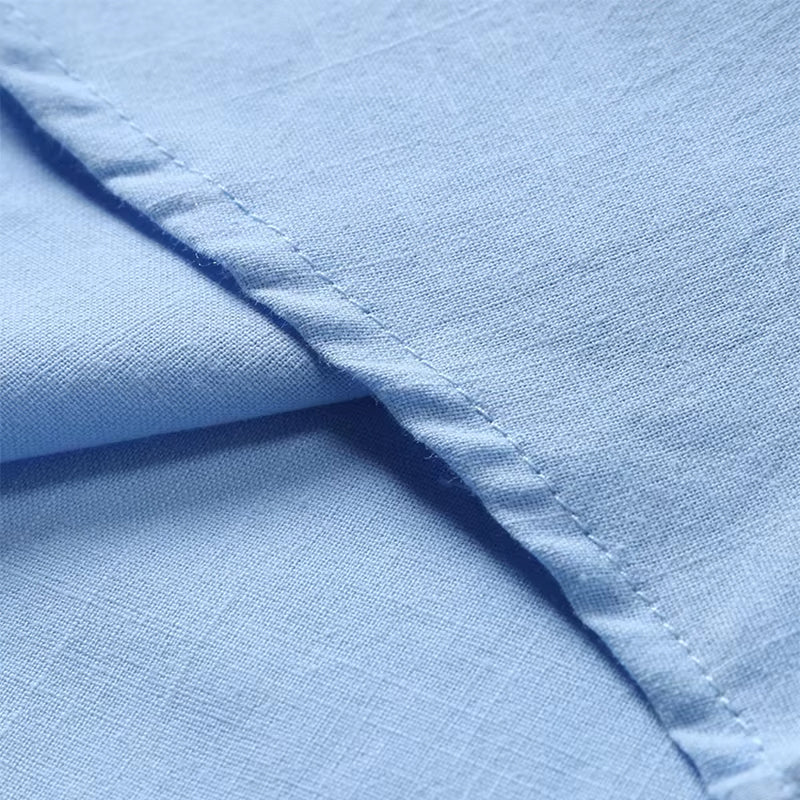 Linen polo shirt fabric texture and weave close-up