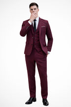Side profile of man wearing navy suit showing jacket fit and silhouette