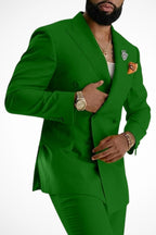 Straight leg trousers and jacket hem detail