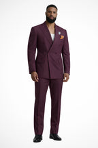 Suit worn at formal event, side angle view