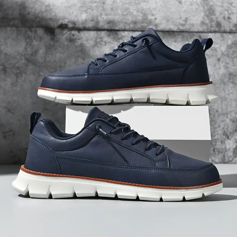 Men's Leather Lace Up Trainers