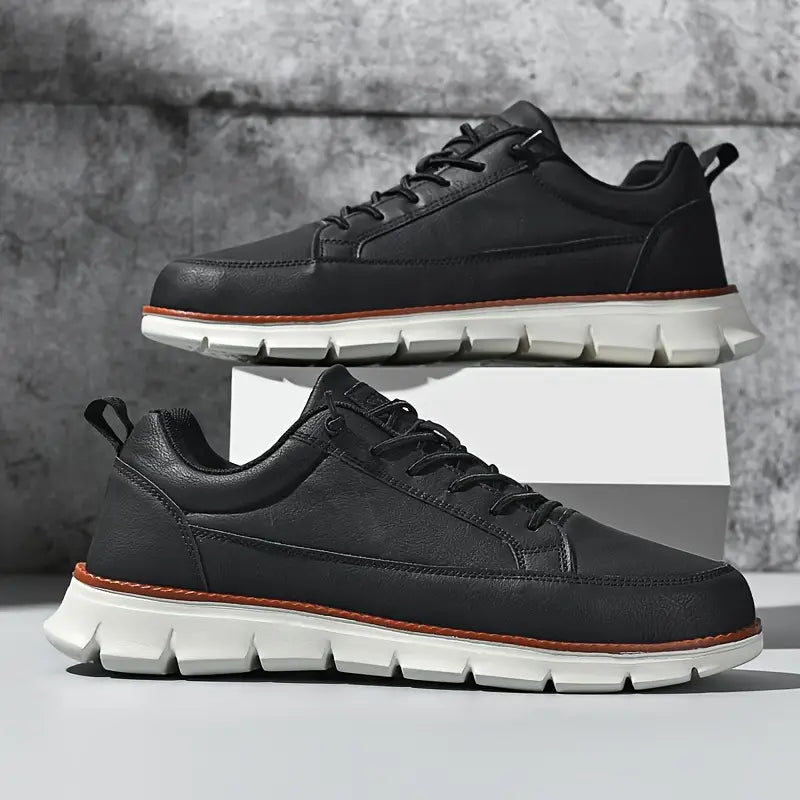 Men's Leather Lace Up Trainers