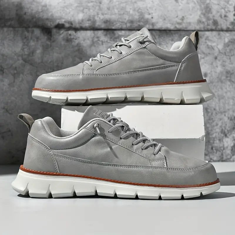 Men's Leather Lace Up Trainers