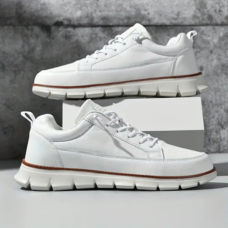 Men's Leather Lace Up Trainers