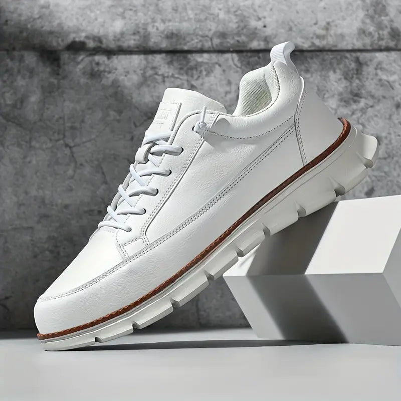Men's Leather Lace Up Trainers