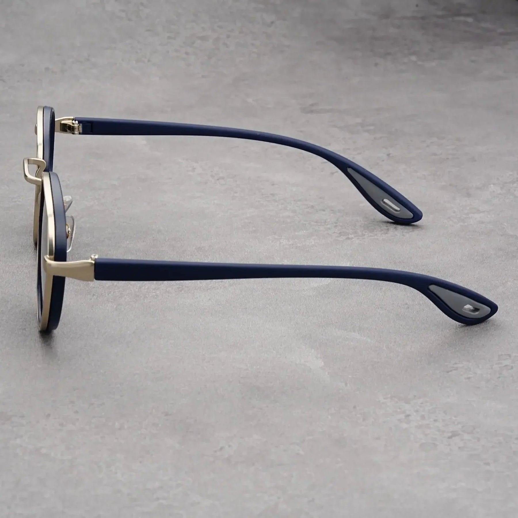 Flat lay of sunglasses showing front and frame proportions