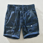 Close-up of cargo pocket with button-flap closure detail
