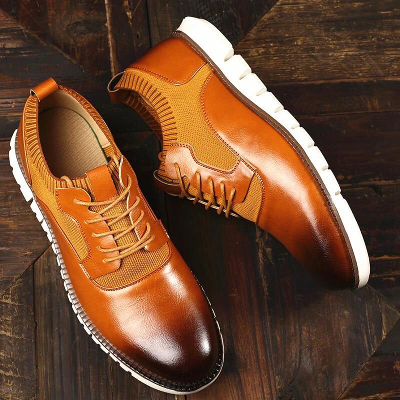 Men's Leather Lace Up Casual Shoes