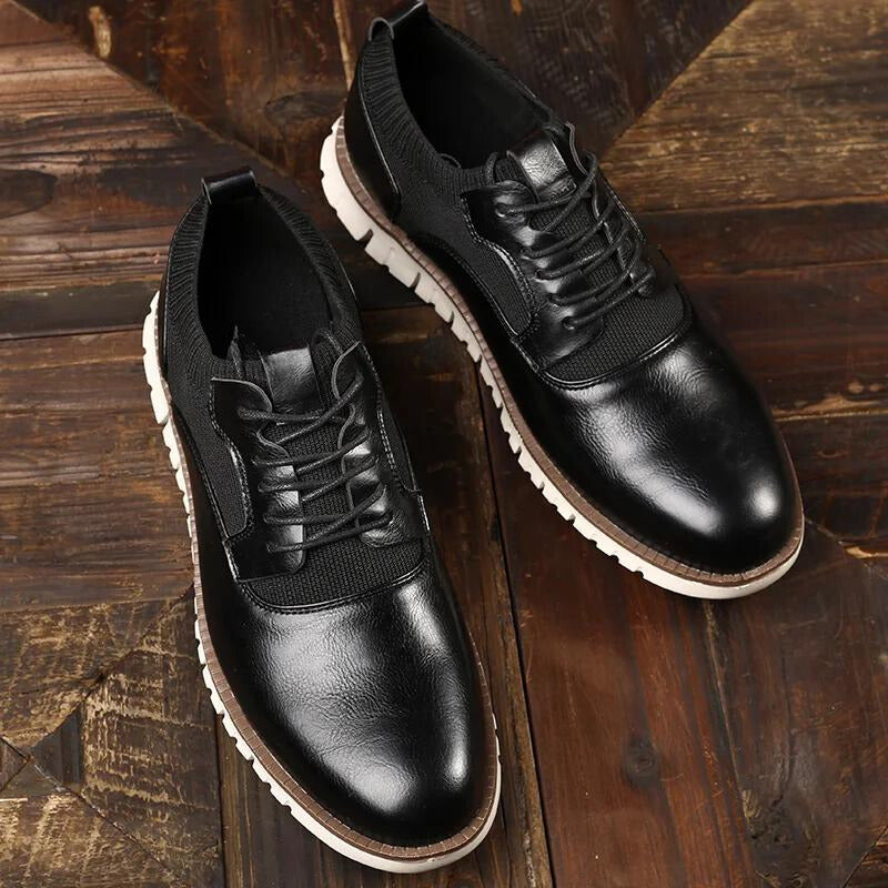 Men's Leather Lace Up Casual Shoes