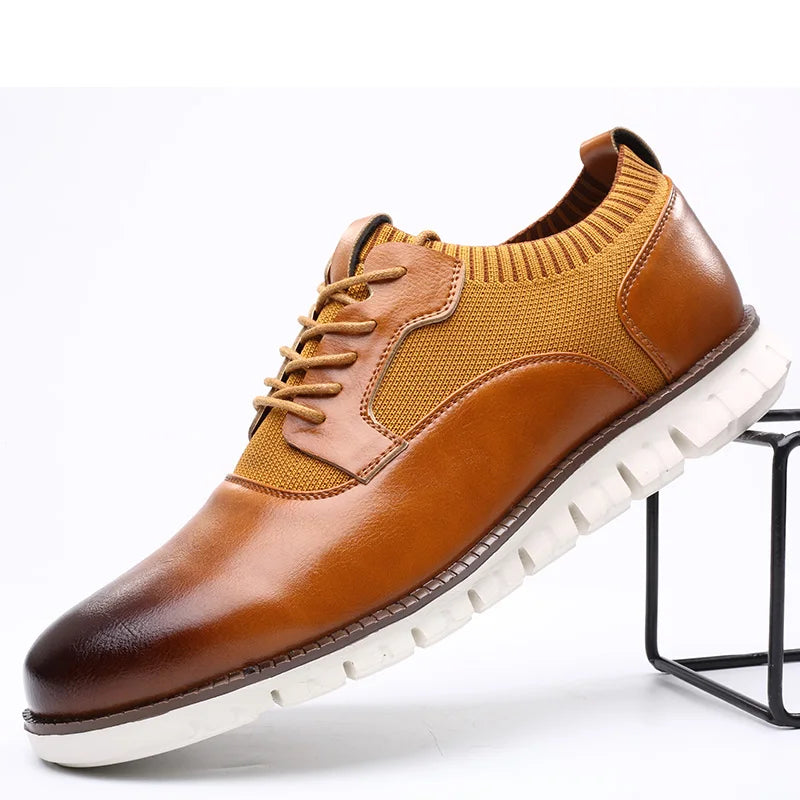 Men's Leather Lace Up Casual Shoes